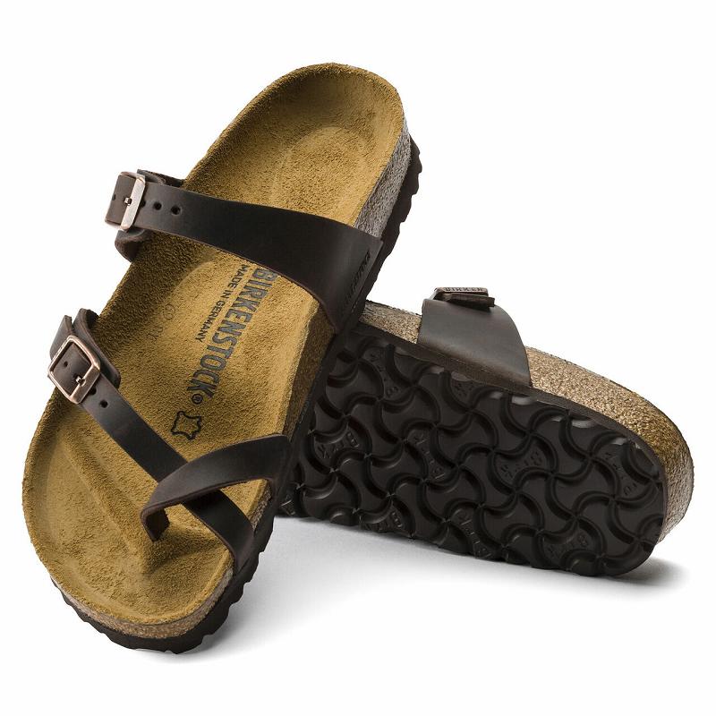 Birkenstock Oiled Læder Mayari Dame Kaffe | DK 3PJJ